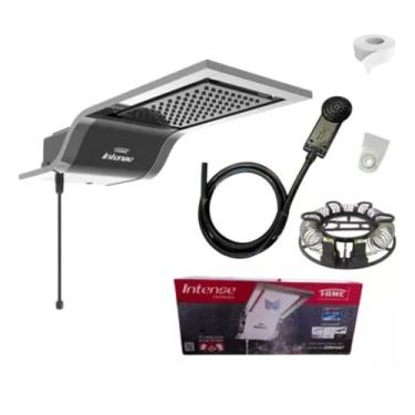 Imagem de Ducha Chuveiro Eletrônico Luxo Chrome Intense Potente Fame Original + Veda Rosca (Black cromado, 5400 W / 127v)