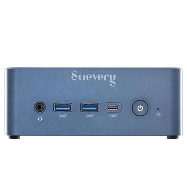 Imagem de suevery Mini PC AMD Ryzen7 7840HS (8C/16T) até 5,1GHz 16GB DDR5 RAM 512GB M.2 NVME SSD Mini Gaming PC Prebulilt Desktop Computer