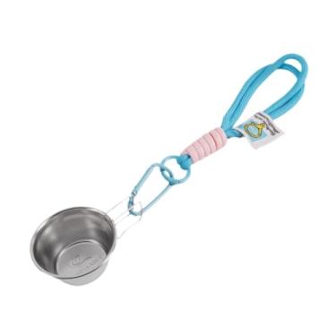 Imagem de Dynwave Tigela de isca de pesca, copo de acampamento, fácil de usar, reutilizável, portátil, compacta, caixa de comida para peixes, caixa de armazenamento, Azul Claro