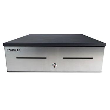 Imagem de Gaveta para dinheiro SAFEPOS-X EVO-C16H-2S Evo Pro, 40 x 40 cm, inoxidável, 13 cm de altura, 41 cm de largura, 42 cm de comprimento,