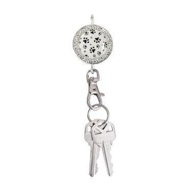 Imagem de Finders Key Purse - Localizador de chaves feminino, suporte, chaveiro fofo, acessórios, chaves de carro, gancho, bling, Estampa de pata, tamanho nico