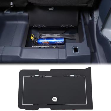 Imagem de Aunginsy SAFECofre para arma compatível com Ford Maverick 2022-2025 segunda fileira organizador de segurança embaixo do assento cofre bandeja cofre com 3 dígitos combo de inserção de senha acessórios