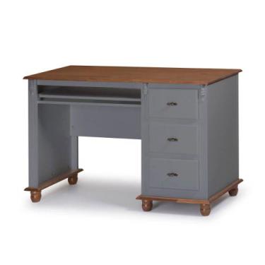 Imagem de Escrivaninha 3 Gavetas Suporte para Teclado e Divisor de Ambiente 5060