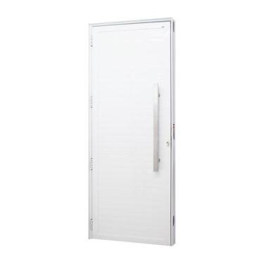 Imagem de Porta de Giro Lambril em Alumínio Branco Caribe Max 215x80x6cm Direita