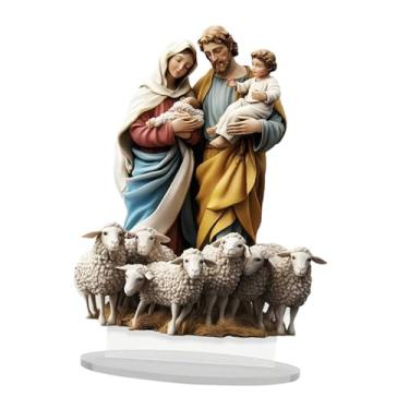 Imagem de Esquirla Decoração de desktop acrílico 2D DIY DIY, presente ideal, decoração de casa de ornamento de mesa para lareira de canto de férias para lareira, 15cmx20cm