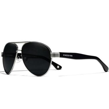 Imagem de Óculos de Sol Masculino Kingseven Estilo Piloto Classico Aviador Prote