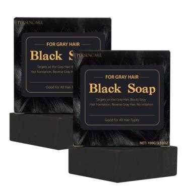Imagem de Shampoo em Barra VAEYAE - Sabonete Preto Herbal para Reverter Cabelos 