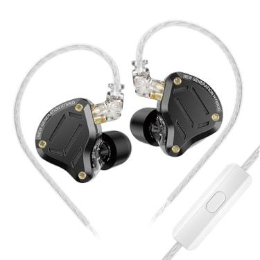Imagem de Fones de ouvido KZ ZS10 PRO 5.1 cm com interruptor de ajuste de 4 níveis, fones de ouvido híbridos para jogos 1DD+4BA, fones de ouvido iEM audiófilos Hi-Fi, som de nível de estúdio para