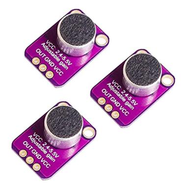 Imagem de Almencla Amplificador de microfone eletreto de 3 peças (MAX4466) - Módulo ajustável - Ganho automático para projetos, amplificação de som