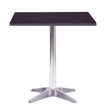 Imagem de Mesa Delta 76,50 cm (Altura) com Tampo em MDP Quadrado 70 cm Preto