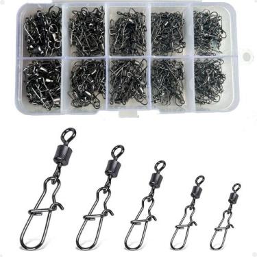 Imagem de Kit 210 Snap Girador Lorben Pesca Engate Rápido com Estojo de Armazena