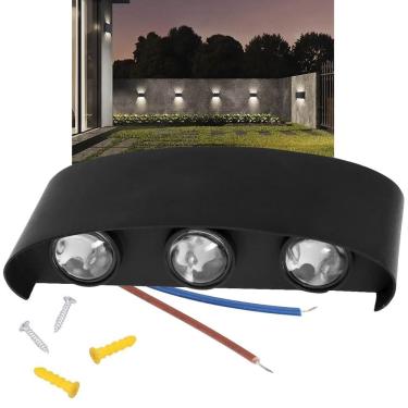 Imagem de Arandela Luminaria Parede 6W Meia Lua 6 Fachos De Luz Led Iluminaçao Casa Terraço Quint...