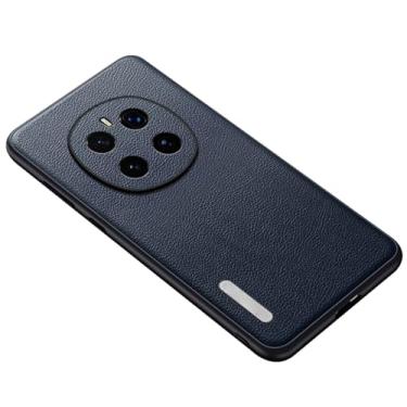 Imagem de FWYANZH Capa de couro para Honor Magic 7 Pro/7, capa de telefone com proteção total de lente fina, proteção contra quedas, anti-impressões digitais, azul, 7