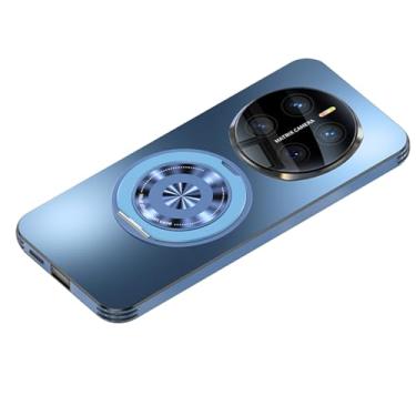 Imagem de FWYANZH Capa para Honor Magic 7 Pro/7, capa de telefone com suporte de anel magnético, película de lente fina, proteção antiarranhões, capa rígida de policarbonato, azul, 7