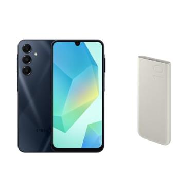 Imagem de Samsung Combo Celular A16 5G 256GB - Azul Escuro + Bateria Carregador Portátil 2x USB-C, 10000mAh, Super Rápida 25W - Bege