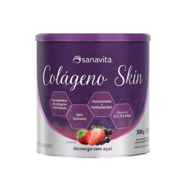 Imagem de Colageno skin 300g - sanavita, Morango e Açaí