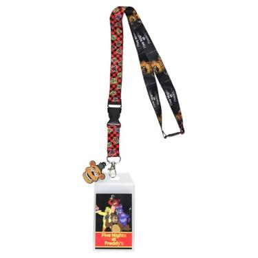 Imagem de Cordão de identificação reversível Five Nights at Freddy's FNAF com pingente de personagem Freddy Fazbear 3,8 cm