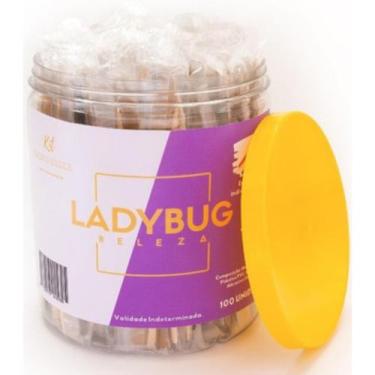 Imagem de Kit Lixa Unha Palito Bamboo Manicure Salão - 100 Unidades - Ladybug Be