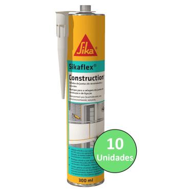 Imagem de 10 Selante Sikaflex Construction Branco Cartucho 300ml Sika