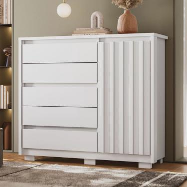 Imagem de Cômoda Sapateira 5 Gavetas 1 Porta Duetto