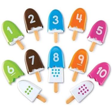 Imagem de Recursos de aprendizagem Números de lanches inteligentes, jogos de matemática para o jardim de infância, brinquedo de motor fino, conjunto de 10, idad