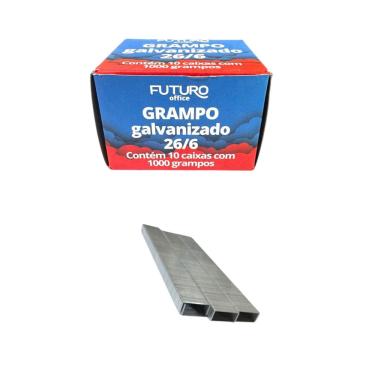 Imagem de Kit 40Mil Grampos Galvanizado 26/6 Para Grampeadores