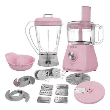Imagem de Multiprocessador 12 Em 1 Britânia Rosa 1000w Com Batedeira, 220V