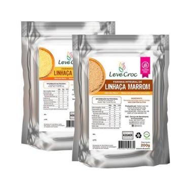 Imagem de Kit 2 Farinhas Linhaça Sem Glúten Leve Croc: Dourada, Marrom