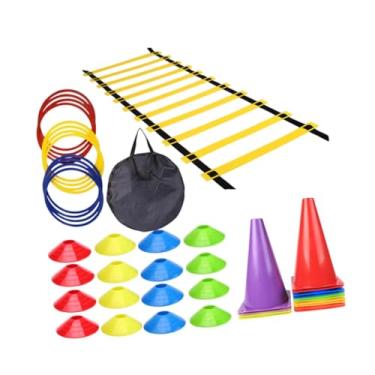 Imagem de oshhni Equipamentos de treinamento de futebol, equipamentos de treinamento de velocidade de agilidade para crianças adultos, 46pcs