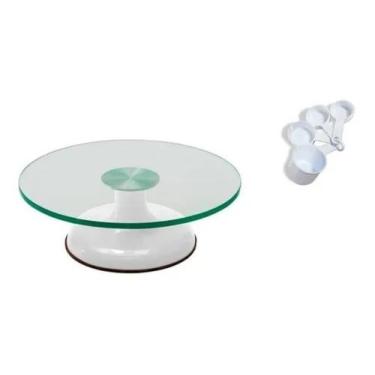 Imagem de Bailarina Giratória Vidro P/ Decorar Bolos + Xicaras Medida - Chicky F