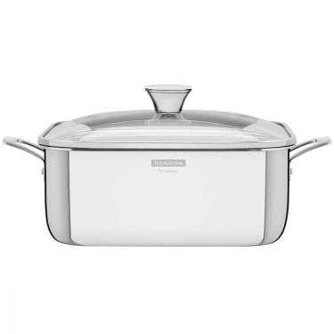 Imagem de Caçarola Tramontina Grano Quadrada em Aço Inox 7,3 Litros