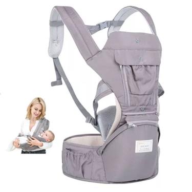 Imagem de Canguru Carregador Bebe Criança Deitado Sentado Bolso Alça Ajustavel Ergonomica Passeio Viagem Macio Acolchoado Resistente Seguro