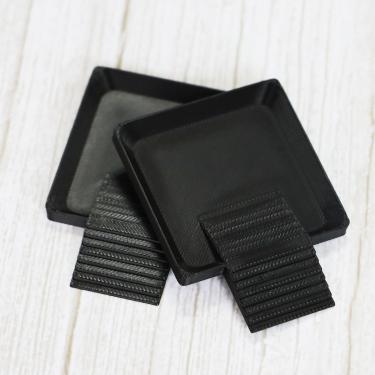 Imagem de PIAOLGYI Prato de alimentação pequeno, tigela de comida de isópode, tigela de água com rampa, preta (pacote com 2)