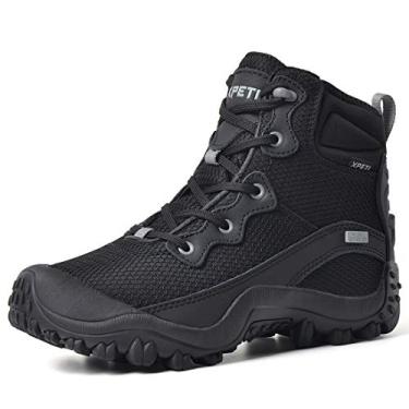Imagem de Bota feminina de caminhada XPETI Dimo de cano médio impermeável, Preto, 6