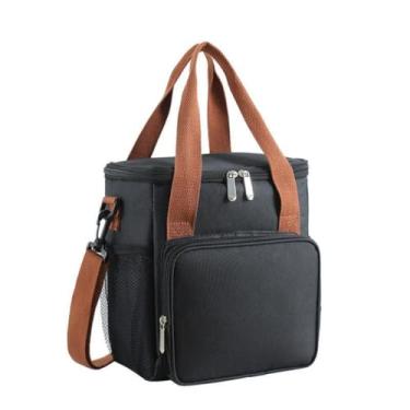 Imagem de Bolsa Termica Grande Capacidade Lancheira Expansível Com Dupla Camada YB-910(Preta 1a 911)