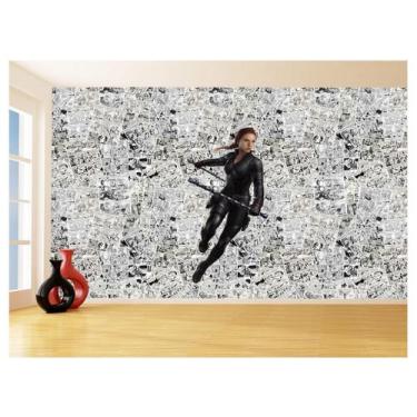 Imagem de Papel De Parede 3D Heróis Página Quadrinhos Hq 3,5M Nhma155 - Você Dec