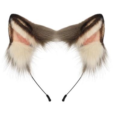Imagem de RSACCSKY Cat Fox Faux Fur Ears Headband Cute Halloween Fancy Dress Cosplay Handmade Animal Furry Ears Hair Hoop for Adults and Kids (Multicolor)