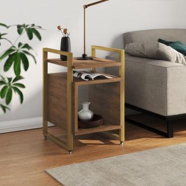 Imagem de Mesa de Apoio Cabeceira Baú de Cama para Quarto Industrial Marrocos Ba
