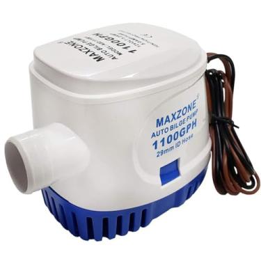 Imagem de Bomba de água submersível automática de esgoto de barco 12 v 1100 gph automática com interruptor de flutuação, saída de 3,5 cm, iate de barco marítimo compacto