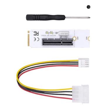 Imagem de Cartão M.2 para PCIe 4X NGFF M.2 para PCI-E 4X Riser Card M2 Key M para PCIe X4 adaptador com tensão LED