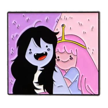 Imagem de Princesa Bubblegum Marceline Come Along With Me Hora de Aventura Desenho Animado Programa de TV 3,3 cm Emblema de Broche Esmaltado