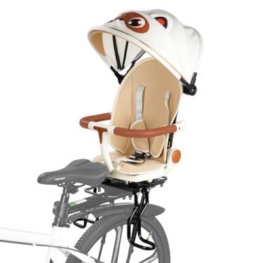 Imagem de XIEEIX Cadeirinha Infantil Traseira Para Bicicleta, Com Proteção Contra Chuva, Encosto Traseiro Para Bicicleta, Cadeirinha Infantil Dobrável Para Bicicleta, Nova Cadeirinha Infantil Confortável De
