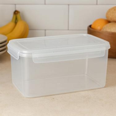 Imagem de Potes Hermético 4,4 Litros Para Alimentos Para Arroz Ração Grãos Mantimentos Empilhável