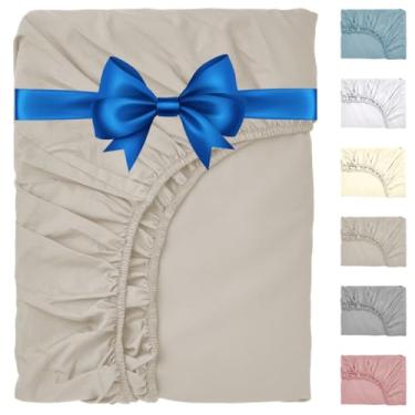 Imagem de Lençol King Size Avulso Com Elástico Cama Percal 600 Fios Toque Aveludado (Caqui)