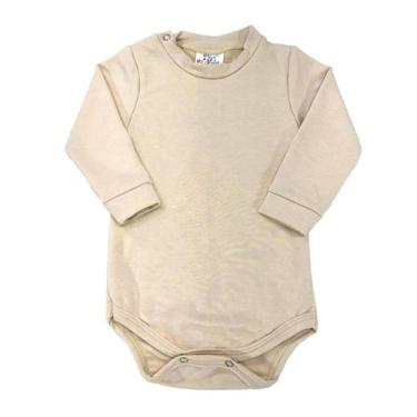 Imagem de Body Bebê Térmico Bodie Manga Longa Peluciado Inverno Liso - Fofotinho