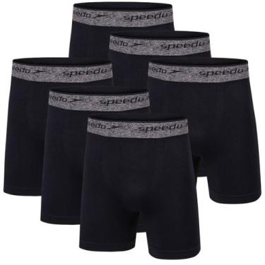 Imagem de Kit 6 Cuecas Boxer Masculina Speedo Poliamida Alta Elasticidade E Ajus