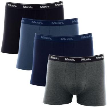 Imagem de Kit 4 Cuecas Boxer Masculina Plus Size Mash Algodao Conforto Para Uso 