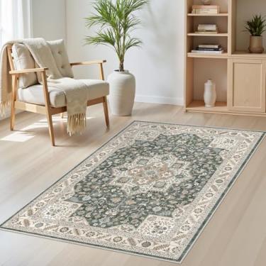 Imagem de cotiled Tapete vintage para sala de estar 7,5 x 12,5 cm – Tapete grande macio lavável oriental tradicional envelhecido para quarto – Tapete de piso interno para decoração de casa, escritório, casa