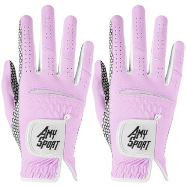 Imagem de Luvas de golfe Amy Sport masculina mão esquerda direita com marcador de bola bandeira dos EUA pacote de valor, couro macio clima de aderência luva masculina macia tamanho P M ML G GG, 1 Pack with USA Flag Ball Marker, Small-Worn on Right Hand