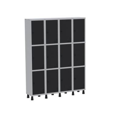 Imagem de Armário Locker Guarda Volume Aço Light 12 portas 138x179,5cm - Pandin 